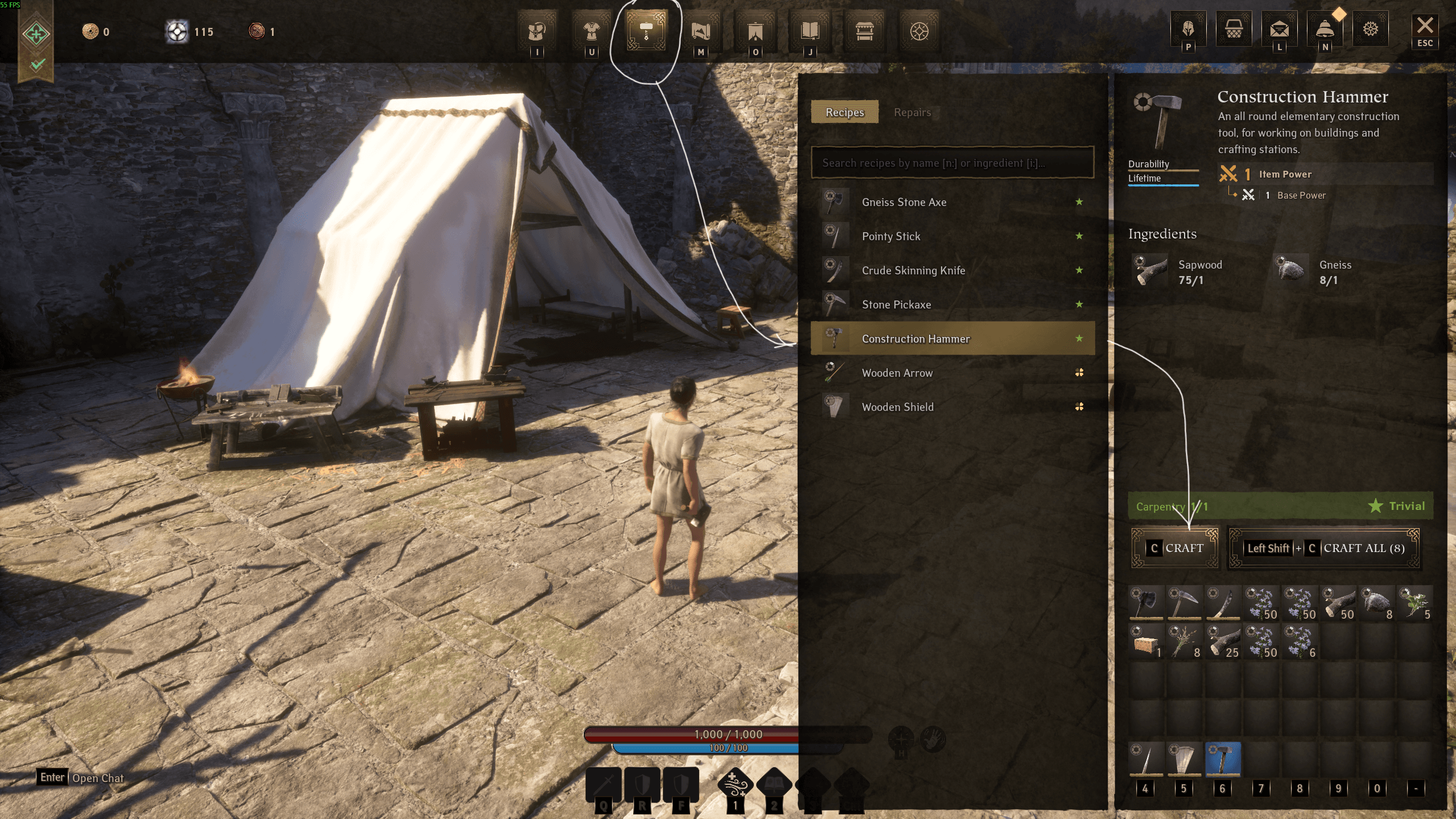 Pax Dei гайд по крафту - первый молоток.png